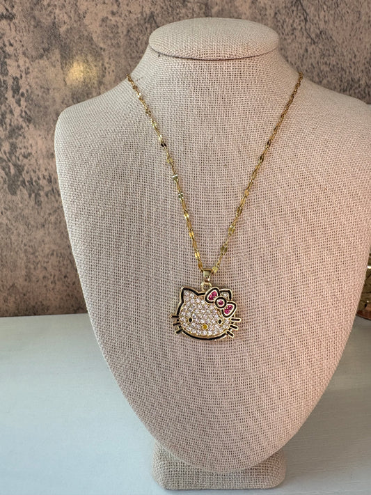 Hello kitty stainless steel necklace