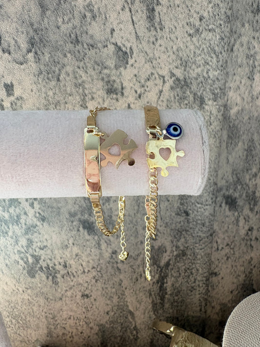 Autism kid gold laminated bracelet