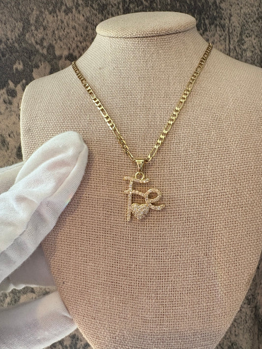 Fe gold laminated necklace