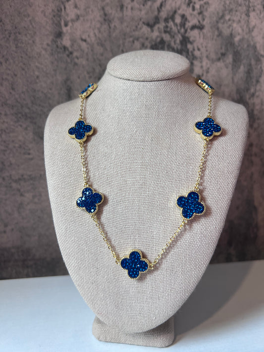Alyssah blue stainless steel necklace