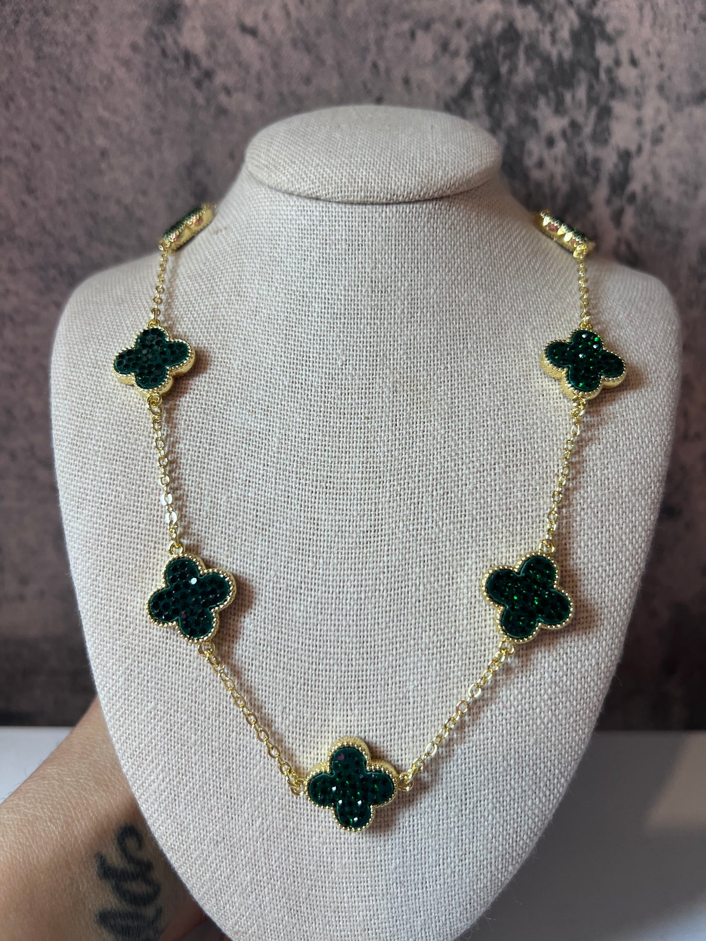 Alyssah lux green stainless steel necklace