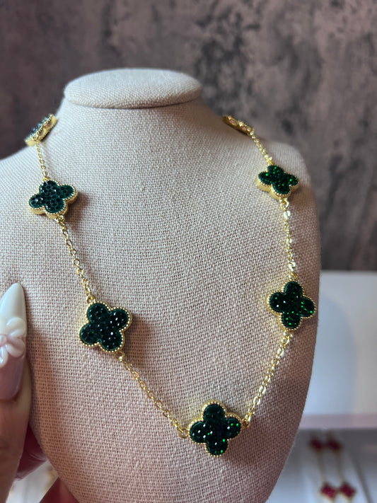 Alyssah lux green stainless steel necklace