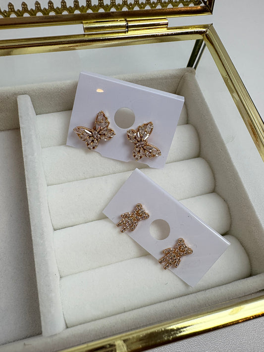 Earrings gold laminated